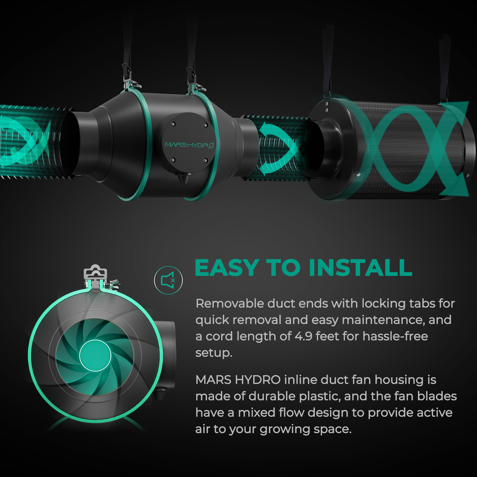 Kit ventilateur Mars Hydro 6" - Image 5